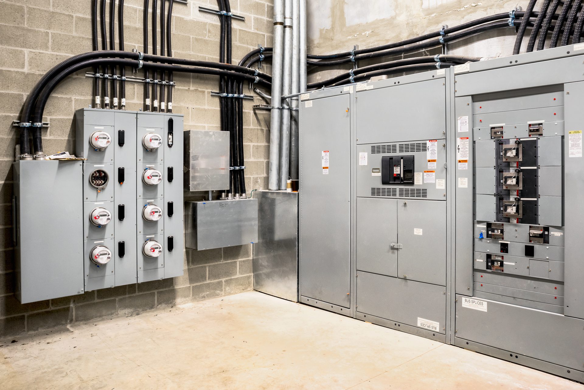 Electrical room of a commercial building